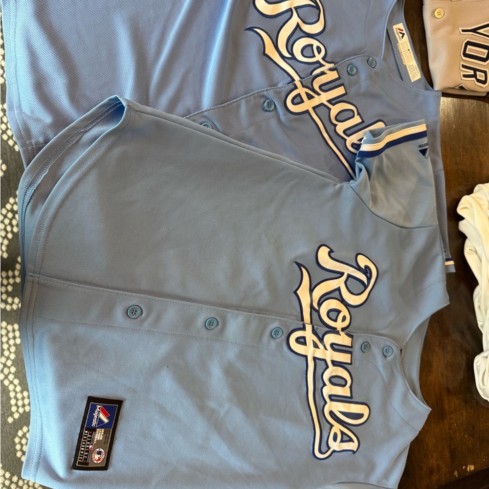 Majestic Light Blue Royals Jersey